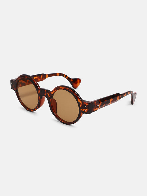 The Scholar Round Sunglass Coffee Brown