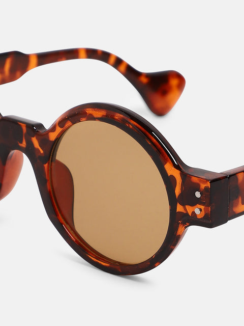 The Scholar Round Sunglass Coffee Brown