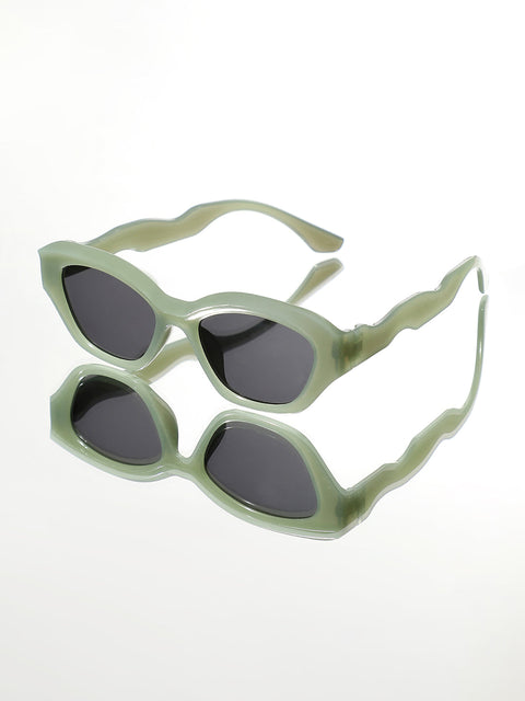 The Swirly Cateye Sunglass Olive Green