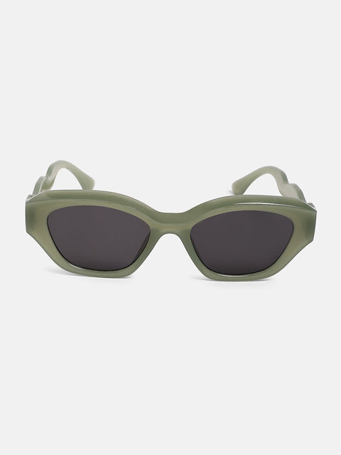 The Swirly Cateye Sunglass Olive Green