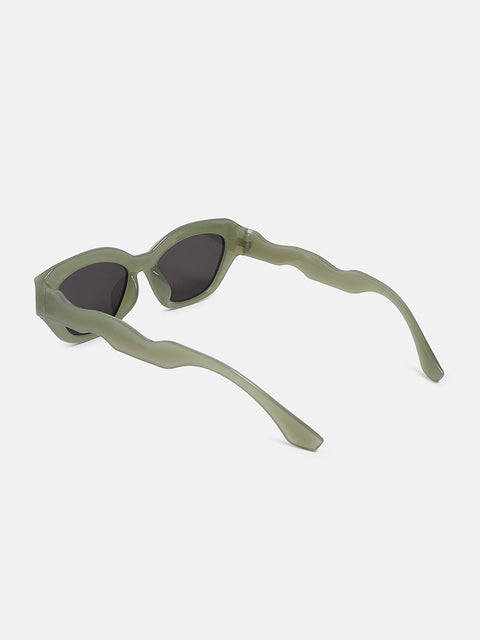 The Swirly Cateye Sunglass Olive Green