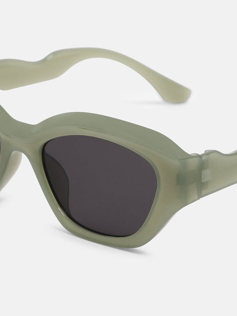 The Swirly Cateye Sunglass Olive Green