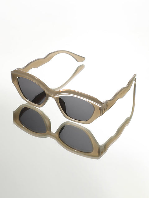The Swirly Cateye Sunglass Taupe Brown