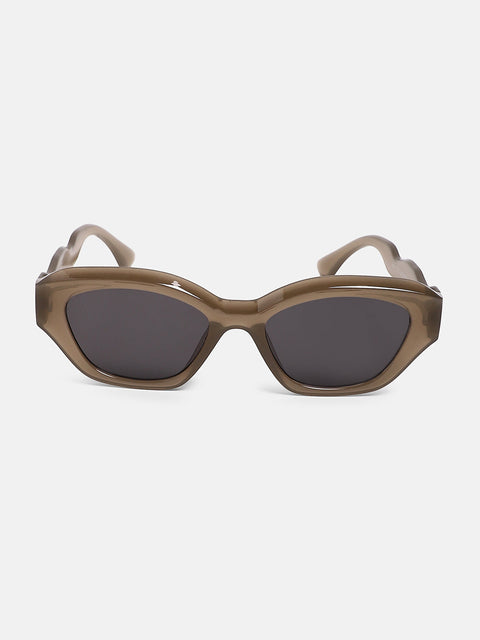 The Swirly Cateye Sunglass Taupe Brown