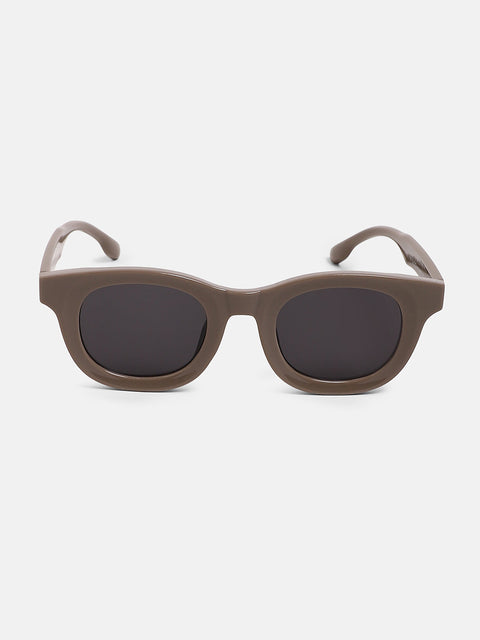 The Gregory Wayfarer Sunglass Taupe Brown