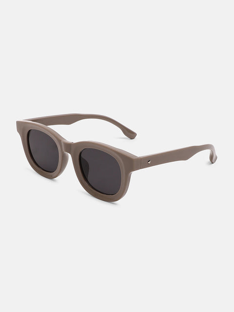 The Gregory Wayfarer Sunglass Taupe Brown