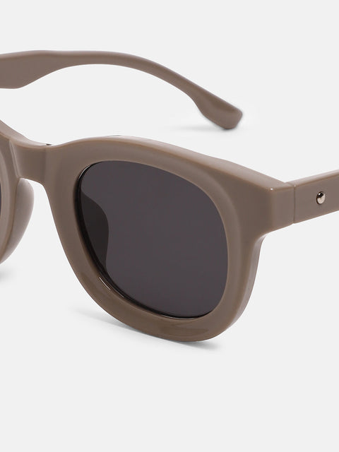 The Gregory Wayfarer Sunglass Taupe Brown