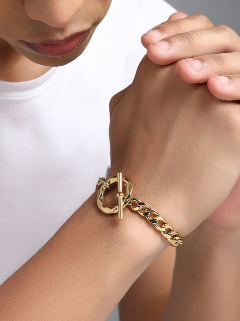The Sol Halo Link Bracelet - California Gold