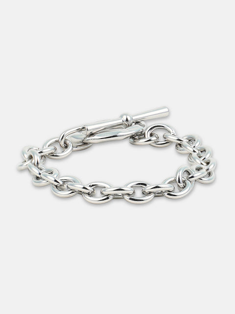 The Sol Halo Link Bracelet Metallic Silver