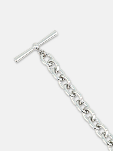 The Sol Halo Link Bracelet Metallic Silver