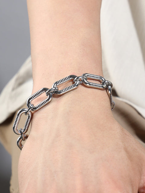 The Link Chain Bracelet - Metallic Silver