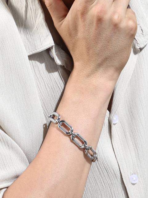 The Link Chain Bracelet - Metallic Silver