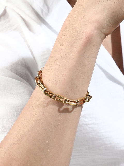 The Mechanical-Link Chain Bracelet - California Gold