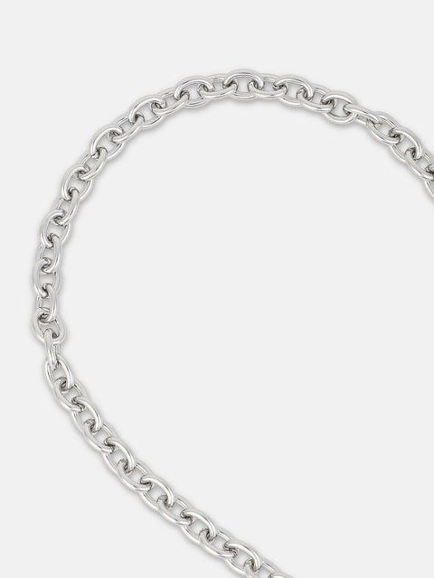 The Clover Chain Necklace - Metallic Silver