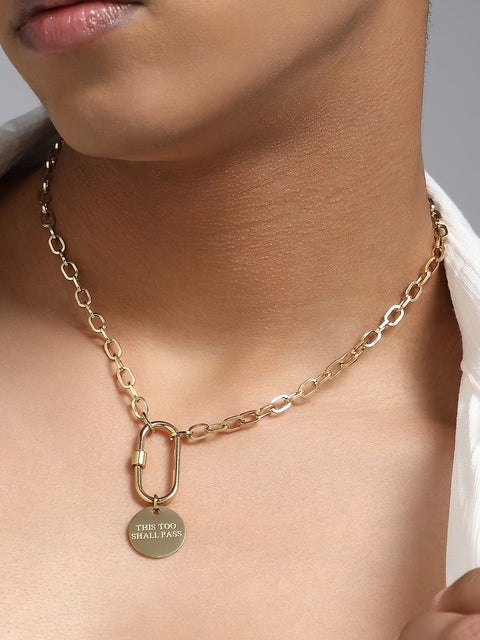 The Industrial Orb Chain Necklace - California Gold
