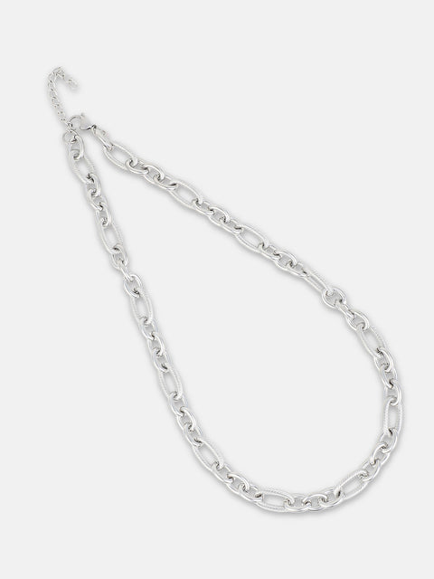 The Fusio Chain Necklace Metallic Silver