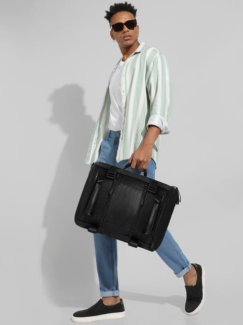 The Everyday Essential Laptop Bag - Coal Black