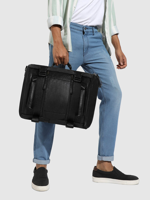 The Everyday Essential Laptop Bag - Coal Black