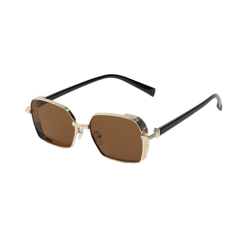 Solid Square Sunglasses - Gold & Black