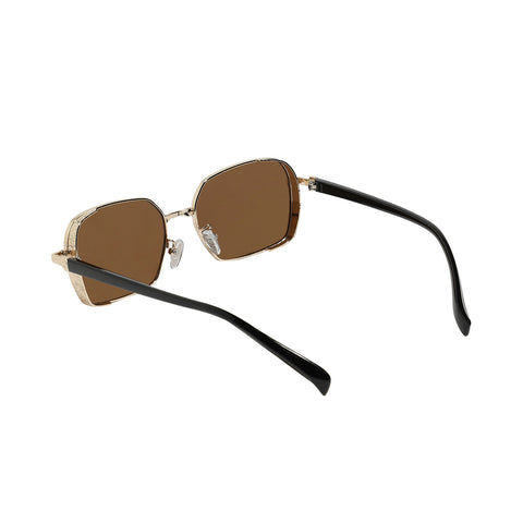 Solid Square Sunglasses - Gold & Black