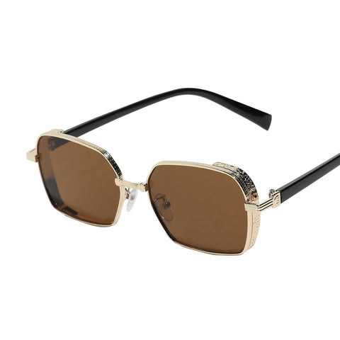 Solid Square Sunglasses - Gold & Black