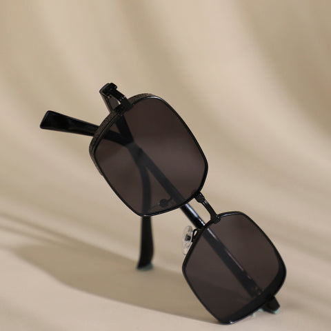 Solid Square Sunglasses - Black
