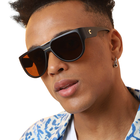 Solid Wayfarer Sunglasses - Black