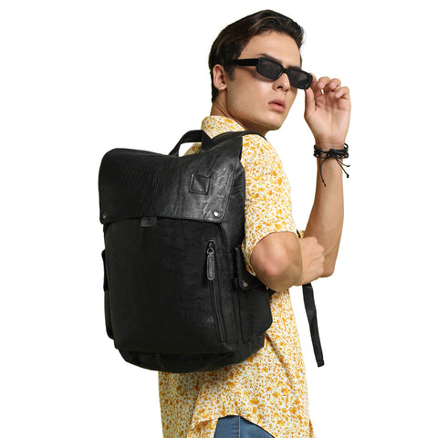 The Trekker Backpack - Grease Black