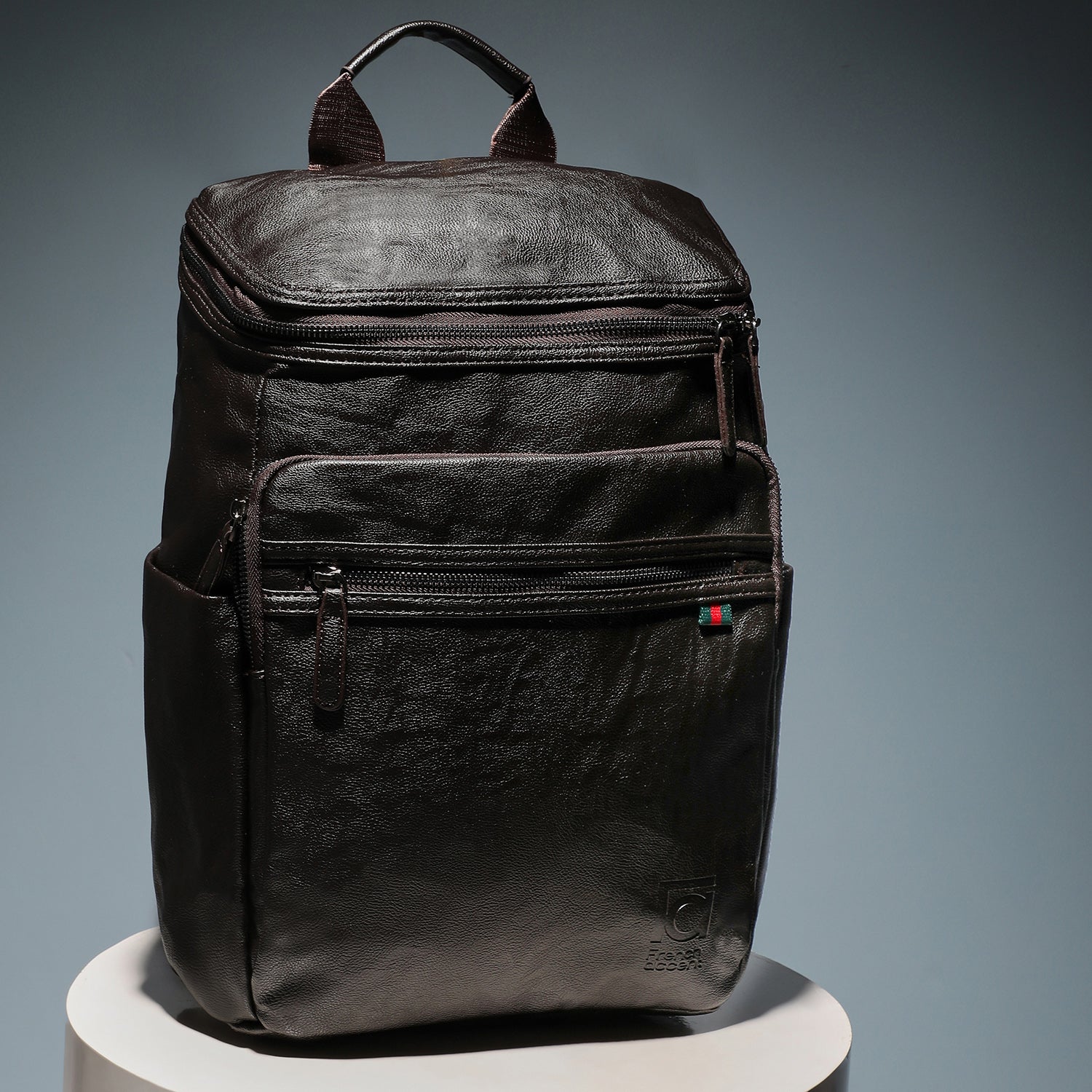 French Accent Men's The Expedition Backpack - Mocha Brown