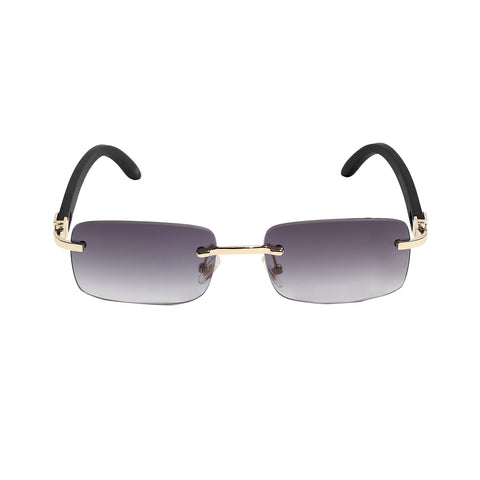 Gradient Rectangular Sunglasses - Black