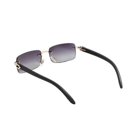 Gradient Rectangular Sunglasses - Black