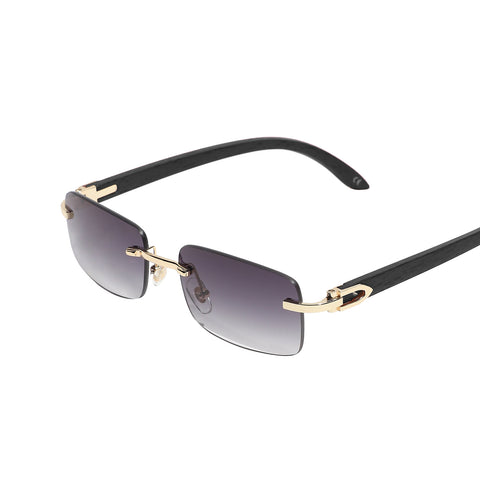 Gradient Rectangular Sunglasses - Black