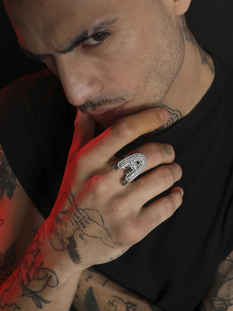 Bling A Alphabet Ring - Silver