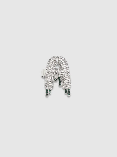 Bling A Alphabet Ring - Silver