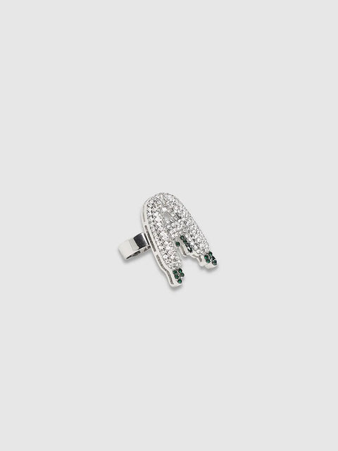 Bling A Alphabet Ring - Silver