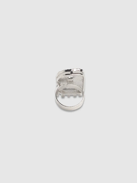 Mens-Bling-B-Alphabet-Ring-Silver
