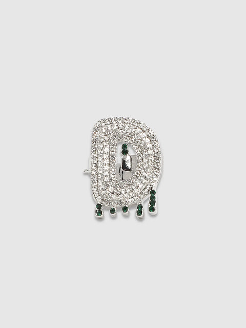 Bling D Alphabet Ring - Silver