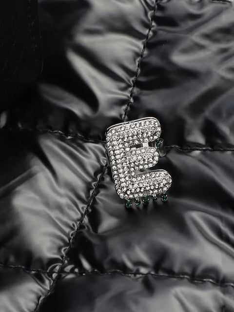 Bling E Alphabet Ring - Silver