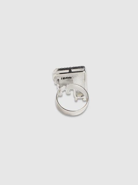 Mens-Bling-F-Alphabet-Ring-Silver