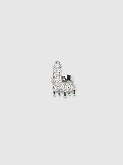 Bling A to Z Alphabet Ring - Silver