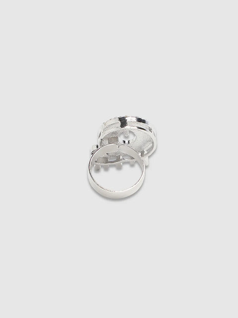 Mens-Bling-Q-Alphabet-Ring-Silver