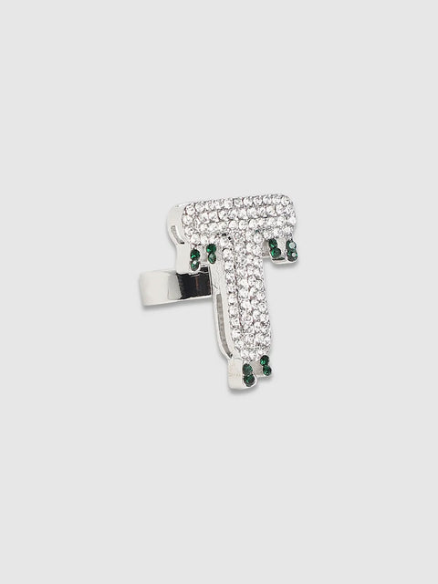 Bling T Alphabet Ring - Silver
