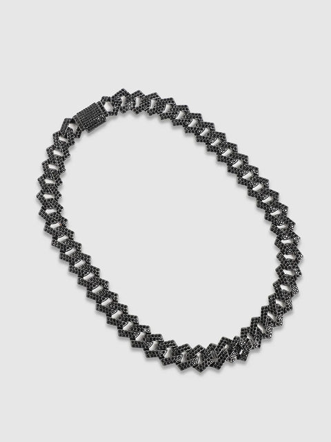 Embellished Chain - Charcoal Black