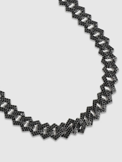 Embellished Chain - Charcoal Black