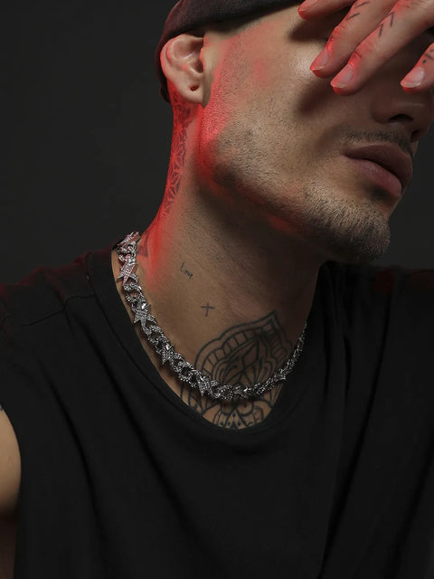 Embellished Thunder Chain - Silver