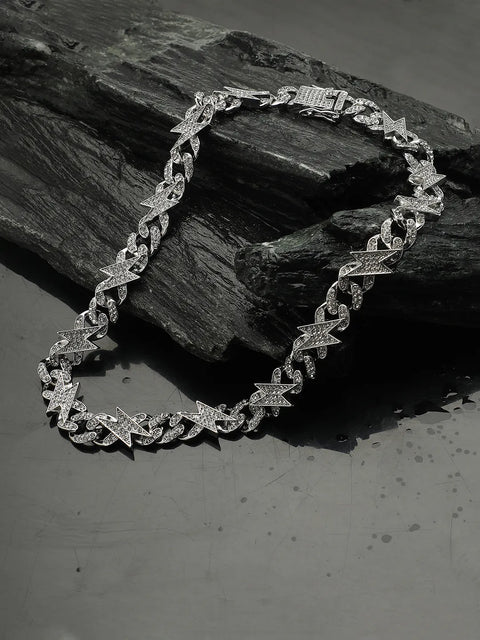Embellished Thunder Chain - Silver