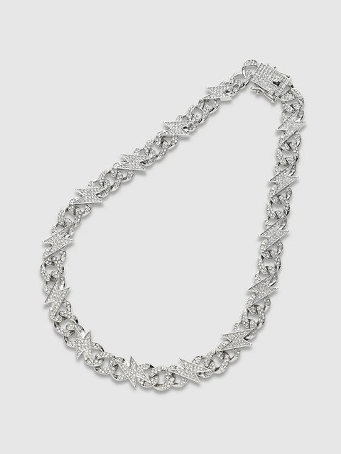Embellished Thunder Chain - Silver