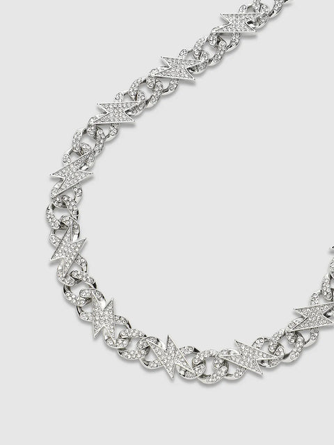 Embellished Thunder Chain - Silver