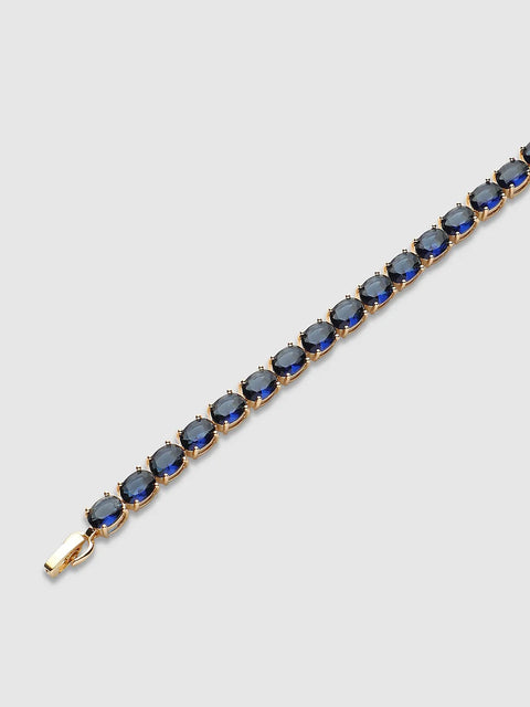 Mens-Oval-Stone-Tennis-Bracelet-Sapphire-Blue