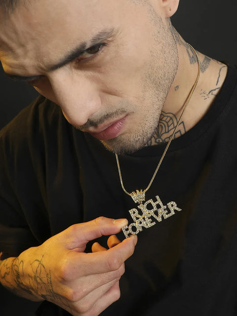 Rich Forever Pendant with Chain - Silver